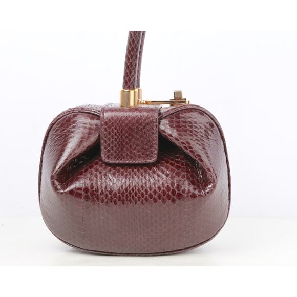 Gabriela Hearst Demi Bag Brown Snakeskin Leather Top Handle - Picture 5 of 16